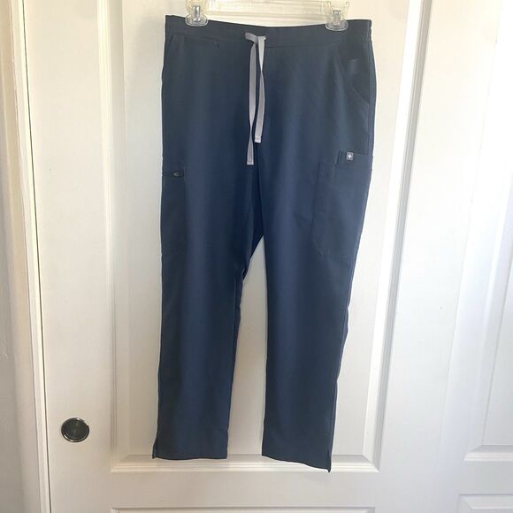 Figs Yola Skinny Scrub Pants Mid Rise Size Small Blue - Picture 2 of 9